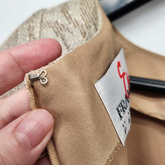 NWT En Francais by Huey Waltzer Formal Metallic Cocktail Maxi Women's Dress 4P - Picture 9 of 14